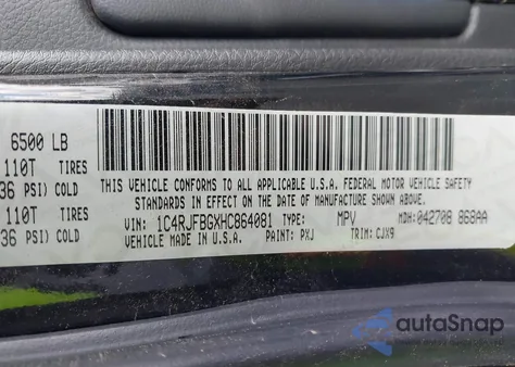 2017 Jeep Grand Cherokee Limited 4X4 from USA, damaged, VIN 1C4RJFBGXHC864081